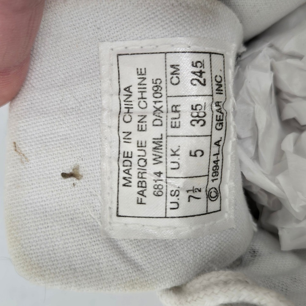 LA Gear Women White Leather Comfort Lace Up Athletic Sneakers Shoes Size 7.5 - Picture 6 of 7